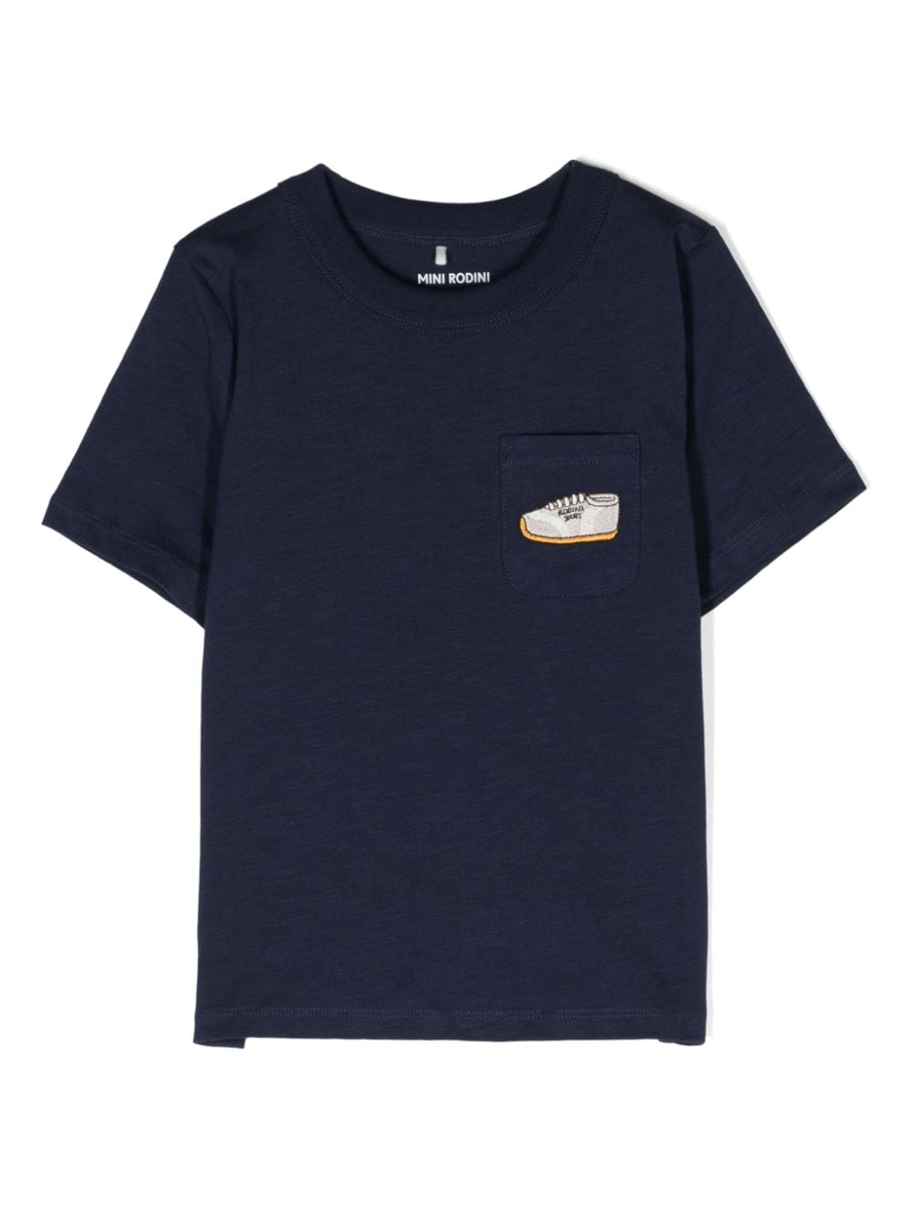 Mini Rodini T-Shirt mit Logo-Stickerei - Blau von Mini Rodini