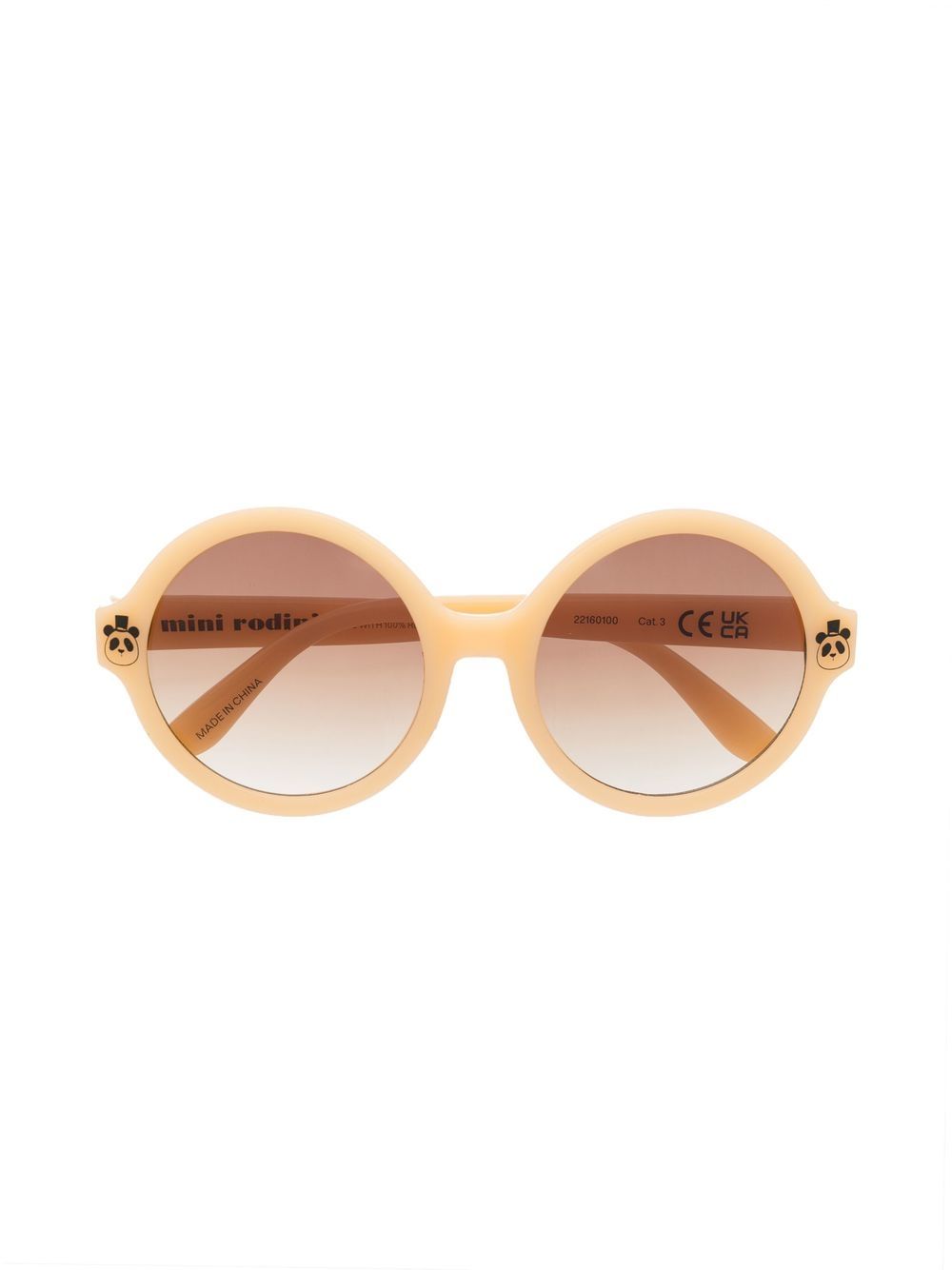 Mini Rodini Sonnenbrille mit rundem Gestell - Nude von Mini Rodini