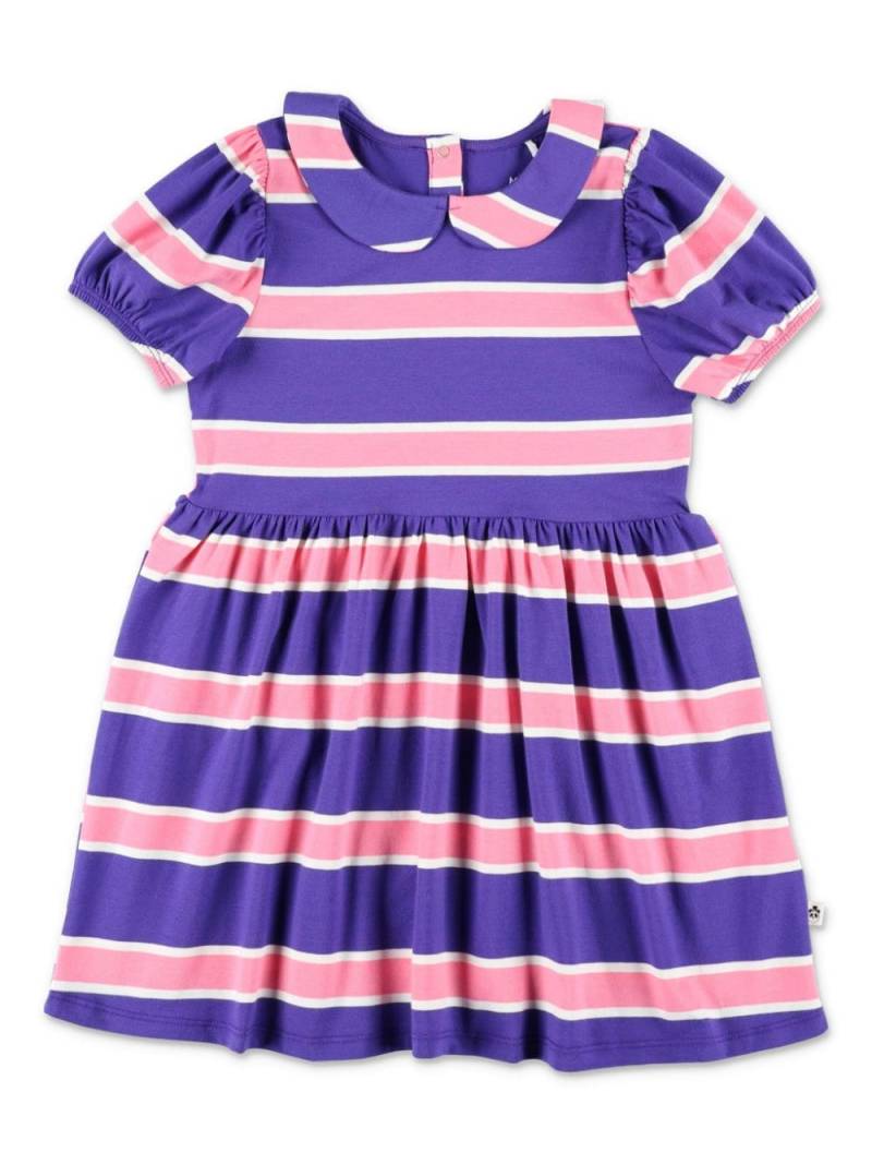 Mini Rodini Ausgestelltes Kleid mit Streifen - Violett von Mini Rodini