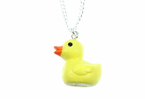 Miniblings Quietscheentchen Kette 45cm Badeente Ente Entchen Badewanne Gummi - Handmade Modeschmuck - Gliederkette versilbert Miniblings Quietscheentchen Kette 45cm Badeente Ente Entchen Badewanne Gummi - Handmade Modeschmuck - Gliederkette versilbert von Miniblings