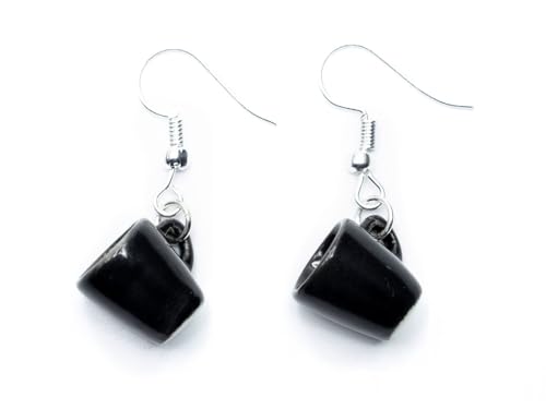Miniblings Tasse Ohrringe Becher Kaffeebecher Kaffeetasse Keramik schwarz - Handmade Modeschmuck I Ohrhänger Ohrschmuck vergoldet Miniblings Tasse Ohrringe Becher Kaffeebecher Kaffeetasse Keramik schwarz - Handmade Modeschmuck I Ohrhänger Ohrschmuck vergoldet von Miniblings
