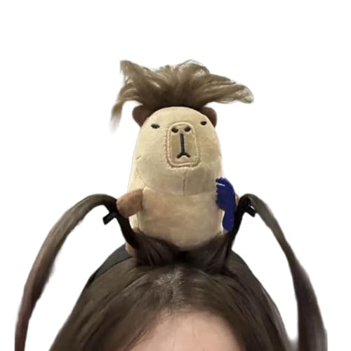 MinkeyBear Lustiges Capybara-Haarband, bequeme Gesichtsrequisiten, weiche Bühnenauftritte, Stirnband, einzigartiges Haar-Accessoire für Frauen und Mädchen, zuverlässiges Haarband von MinkeyBear
