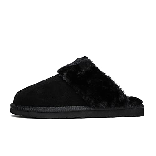 Minnetonka Damen Chesney Scuff Slipper, Schwarz, 11 von Minnetonka