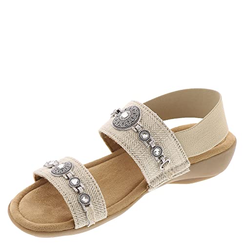 Minnetonka Sabine Damen-Sandalen, Natürlich, 36 EU von Minnetonka