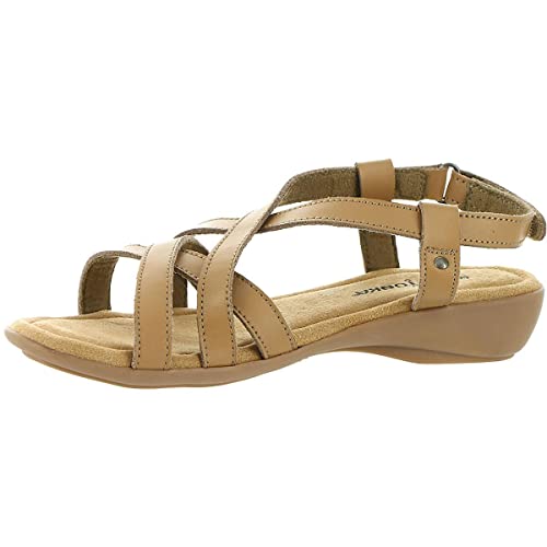 Minnetonka Sunny Slingback Damen-Sandalen, Honig, 40 EU von Minnetonka