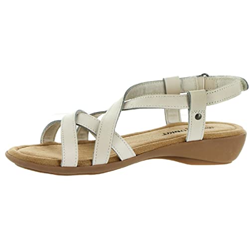 Minnetonka Sunny Slingback Damen-Sandalen, Weiss/opulenter Garten, 36 EU von Minnetonka