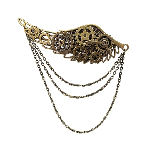 Flügel-Brosche für Frauen mit Quasten, Kette, Vintage-Brosche, Seitenclip, Hut, Hemd, Dekoration, Corsagenclip Flügel-Brosche für Frauen mit Quasten, Kette, Vintage-Brosche, Seitenclip, Hut, Hemd, Dekoration, Corsagenclip von MinnowXY