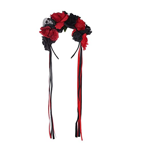 MinnowXY Totenkopf-Stirnband, Blumenkronen für Damen, Stirnband, Halloween-Stirnband MinnowXY Totenkopf-Stirnband, Blumenkronen für Damen, Stirnband, Halloween-Stirnband von MinnowXY