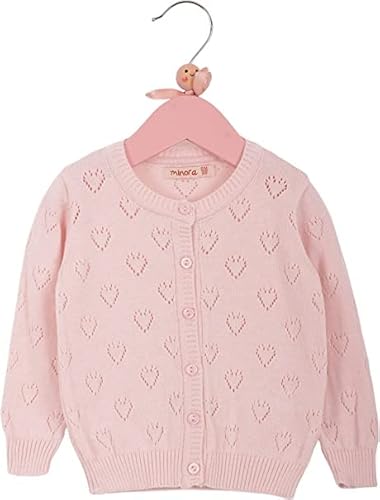 Minora Baby Strickjacke - Cardigan für Mädchen und Jungen, Hochwertige Baby-Kleidung, Rundhalsausschnitt Unisex Strick-Jacke, Pulver, 24 Monate Minora Baby Strickjacke - Cardigan für Mädchen und Jungen, Hochwertige Baby-Kleidung, Rundhalsausschnitt Unisex Strick-Jacke, Pulver, 24 Monate von Minora