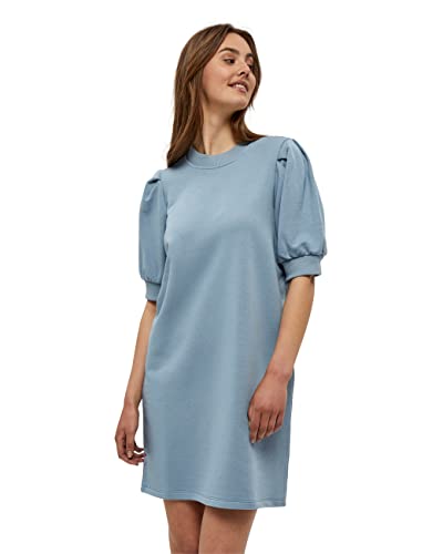 Minus Mika Puff Halb Ärmel Schwitz Kleid | Kleid Damen In Blau | Herbst Kleid Damen Elegant | Größe L von Minus