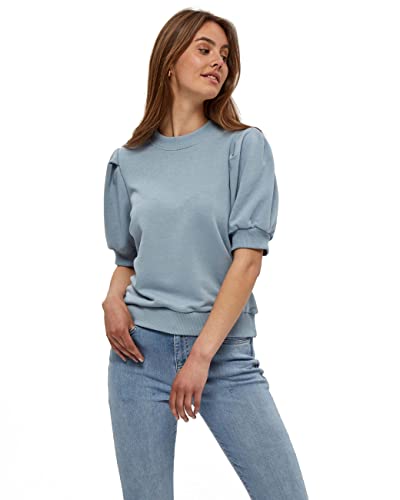 Minus Mika Rund Halsausschnitt Puff Halb Ärmel Schwitz | Sweatshirt Damen In Blau | Herbst Pullover Für Damen | Größe Xxl von Minus