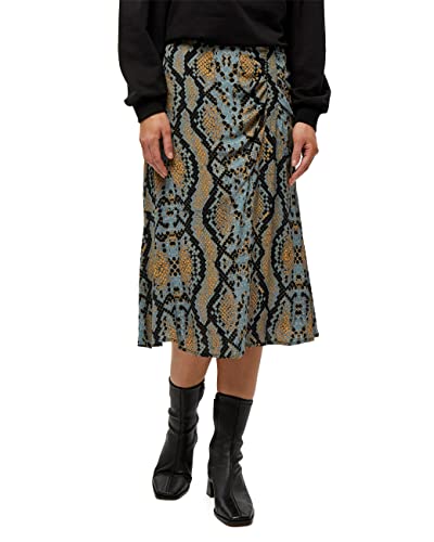 Minus ,Women's ,Alyx Skirt, 9335 Misty blue snake print ,10 von Minus