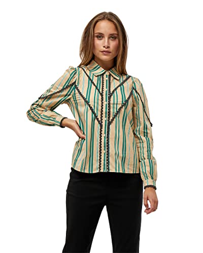 Minus ,Women's ,April Shirt, 9382 Ivy green stripes ,6 von Minus