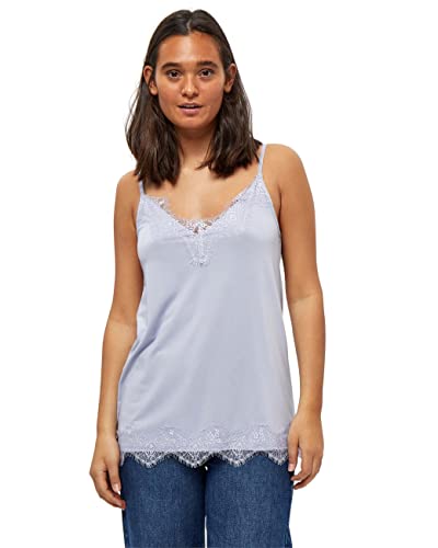 Minus Asa V-Ausschnitt Ärmellos Spitze Top | Damen Top In Violett | Frühling Damen Oberteile | Größe S von Minus