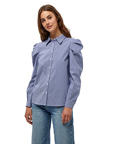 Minus ,Women's ,Elayna striped long sleeve, 9336 Blue zen stripes ,10 von Minus