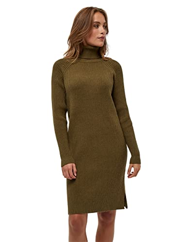 Minus ,Women's ,Ava knit turtleneck dress, 471 Dark olive melange ,XL von Minus