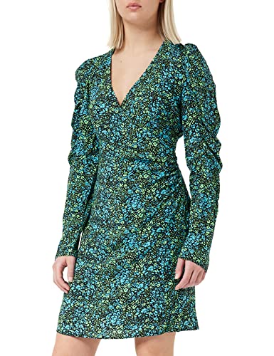 Minus Damen Belia 5 Kurzes Kleid, 3085P Bright Lime Print, 34 von Minus