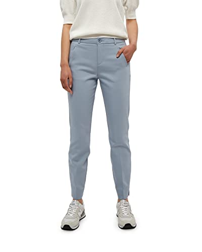 Minus Daya Damen Hose Mitte Tailliert 7/8 Keuchen Größe 42 | Blaues Hose Damen | Bequeme Damen Hosen Stretch | Chino Hose Damen Mit Normaler Passform | Stoffhose Damen Mit Reißverschluss von Minus