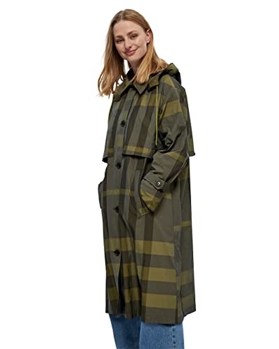 Minus Damen Ronja Trenchcoat, 9373 Green Bay Checks, 46 von Minus