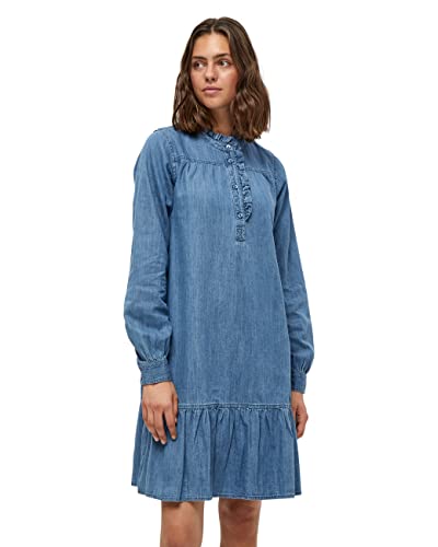 Minus Damen Vevina Jurk Kleid, 005 Denim, 36 von Minus