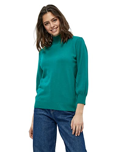 Minus Mersin Rollkragenpullover Damen Größe XL | Pullover Grün Damen | Pullover Damen Mit Hohem Halsausschnitt Und 3/4 Ärmel | Strickpullover Damen Elegant | Frühling Pulli Damen Mit Rollkragen von Minus