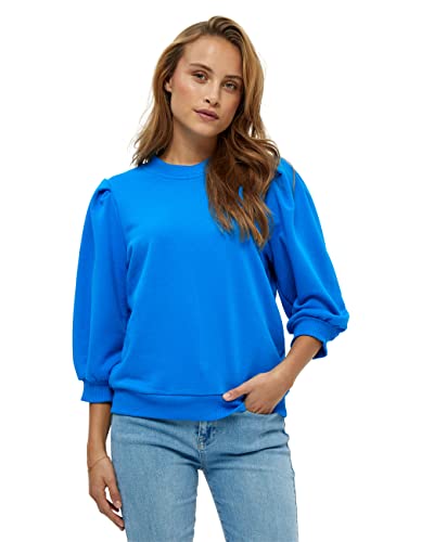 Minus Mika Rund Halsausschnitt 3/4 Ärmel Schwitz Pulli | Sweatshirt Damen In Blau | Herbst Pullover Für Damen | Größe Xl von Minus