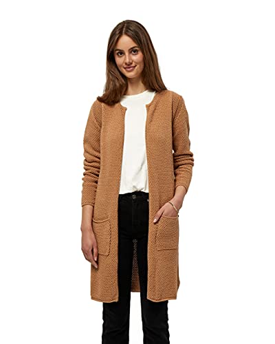 Minus Vibe Lang Stricken Strickjacke | Strickjacke Damen In Braun | Herbst Cardigan Damen | Größe Xs von Minus