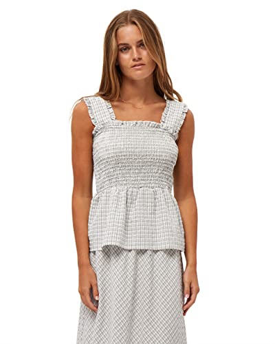 Minus Women's Valencia Top, White Checked, 14 von Minus