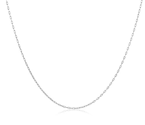 Miore Schmuck Damen Halskette Anker Kette aus Weißgold 18 Karat / 750 Gold von MIORE
