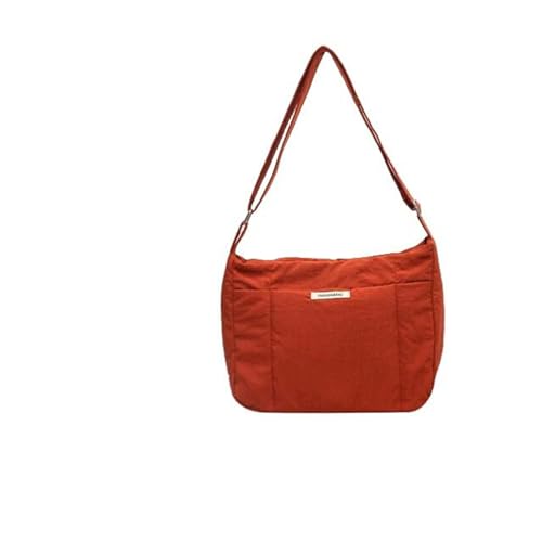 MiqiZWQ Damenhandtasche Modeflächen Gepolsterte Baumwollwesen Frauen Umhängetaschen Winter Nylon Shopper Sling Taschen Weibliche Crossbody -Taschen Beutel-Orange von MiqiZWQ