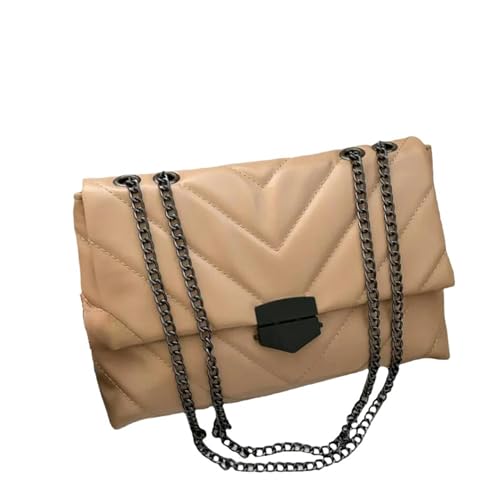 MiqiZWQ UmhäNgetasche Damen Casual Chain Crossbody Taschen Für Frauen Mode Einfache Umhängetaschen Damen Handtaschen Messenger -Taschen-Khaki-A von MiqiZWQ