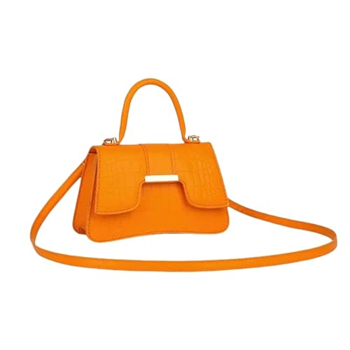 MiqiZWQ UmhäNgetasche Damen Mode Frauen Umhängetaschen Mädchen Lässig Solid Farbe Kleine Handtaschen Messenger Bag Crossbody Taschen Taschen-Orange von MiqiZWQ