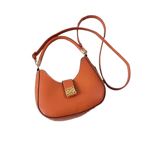 MiqiZWQ UmhäNgetasche Damen Modetrend Damen Achselhöhlenbeutel Mädchen Einzelner Schulterkreuzkörper Einfacher Handtasche Kreuz Quadrat-Orange von MiqiZWQ