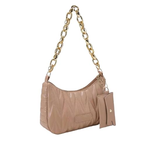 MiqiZWQ UmhäNgetasche Damen Rumpfer Crescent Bag Fashion Chain Umhängetasche Frauenhandtasche Mit Münze Geldbörse Für Den Sommer Jeden Tag-Khaki von MiqiZWQ