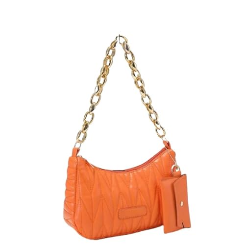 MiqiZWQ UmhäNgetasche Damen Rumpfer Crescent Bag Fashion Chain Umhängetasche Frauenhandtasche Mit Münze Geldbörse Für Den Sommer Jeden Tag-Orange von MiqiZWQ