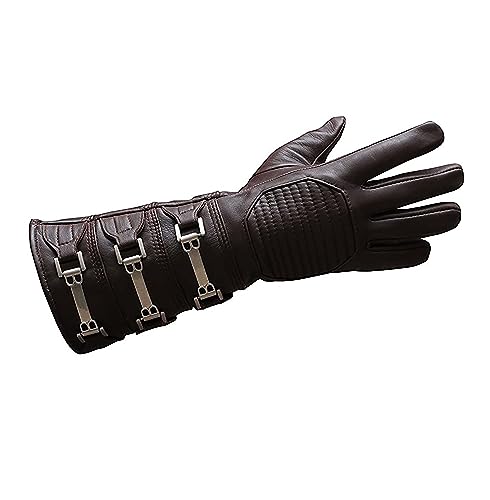 Anakin Skywalker Handschuhe für die rechte Hand, Echtleder, Braun - - Mittel von Miracle TM