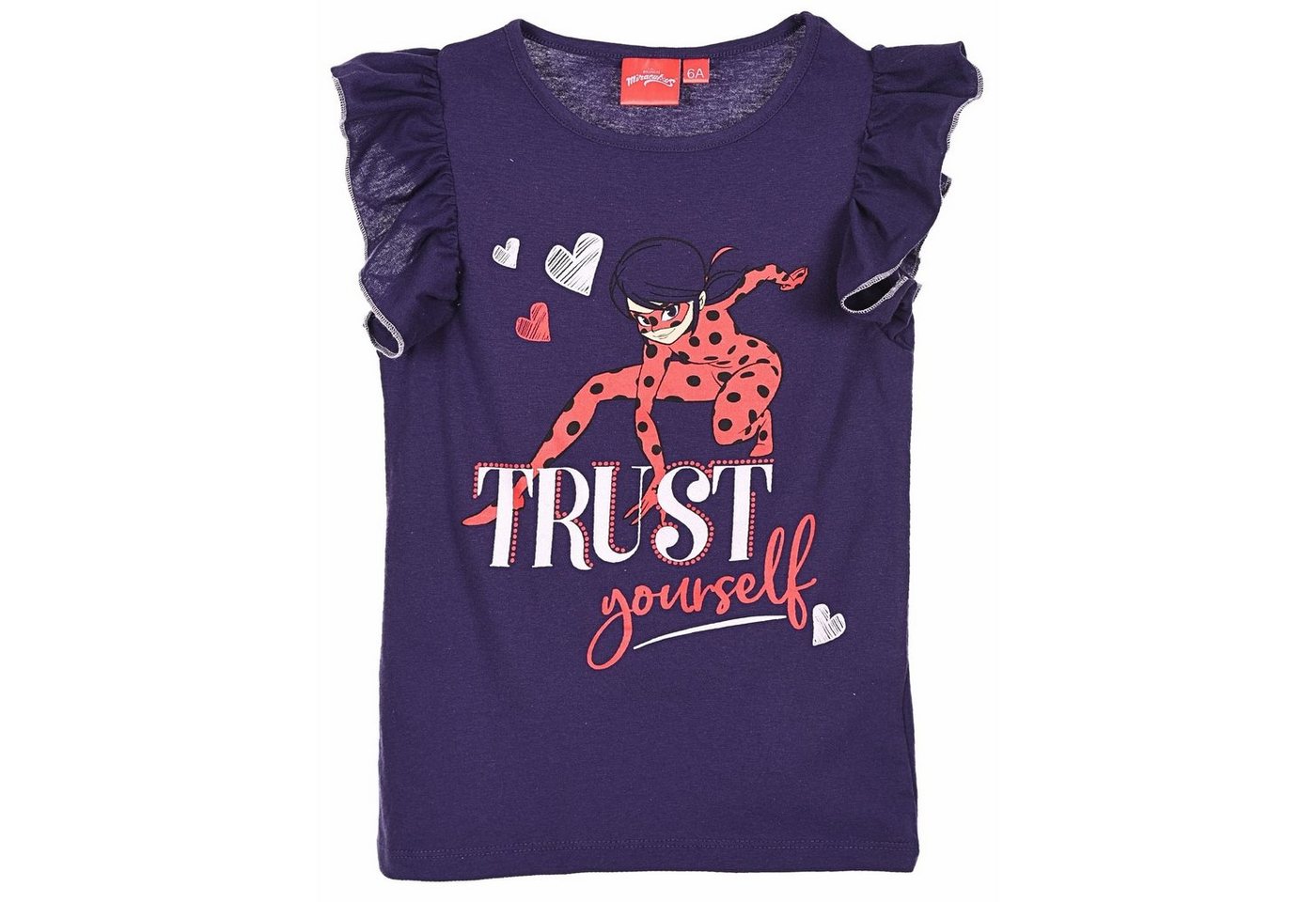 Miraculous - Ladybug T-Shirt TRUST yourself Mädchen Kurzarmshirt aus Baumwolle Gr. 104 - 128 cm von Miraculous - Ladybug