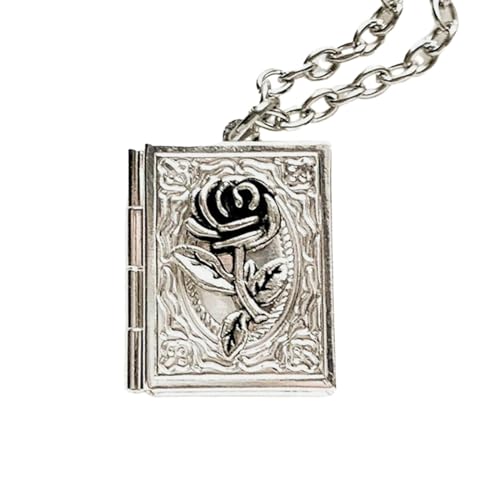 Mirweon Mystical Book Medaillon Halskette Ornament Einzigartiger Anhänger Halskette Zarte Buch Medaillon Anhänger Halsketten Mirweon Mystical Book Medaillon Halskette Ornament Einzigartiger Anhänger Halskette Zarte Buch Medaillon Anhänger Halsketten von Mirweon
