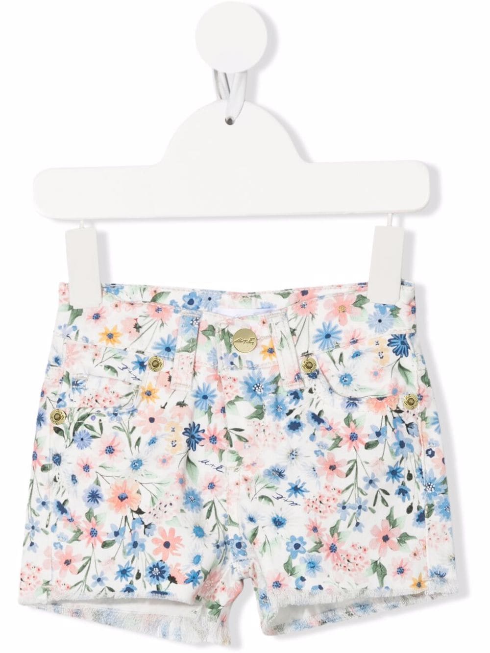 Miss Grant Kids Shorts mit Blumen-Print - Weiß von Miss Grant Kids