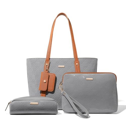 Miss Lulu Handtasche Damen, Tasche Damen Shopper, Handtasche Damen Mittelgroß damen Schultertaschen 3 Pieces Set von Miss Lulu