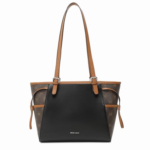 Miss Lulu Handtasche Damen Tasche damen Shopper Damen Groß Shopper Schultertaschen Damen Große Tote Tasche Damentasche PU Leder mit verstellbarem Handtasche Miss Lulu Handtasche Damen Tasche damen Shopper Damen Groß Shopper Schultertaschen Damen Große Tote Tasche Damentasche PU Leder mit verstellbarem Handtasche von Miss Lulu