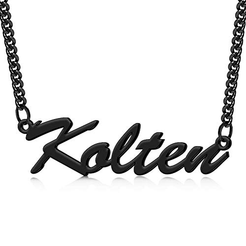 MissChic Namenskette, Kette mit Name, Silber/Rosegoldet/Vergoldet Personalisierte Kette für Freuen, Herren, Freundin, Mutter, Schwester von MissChic