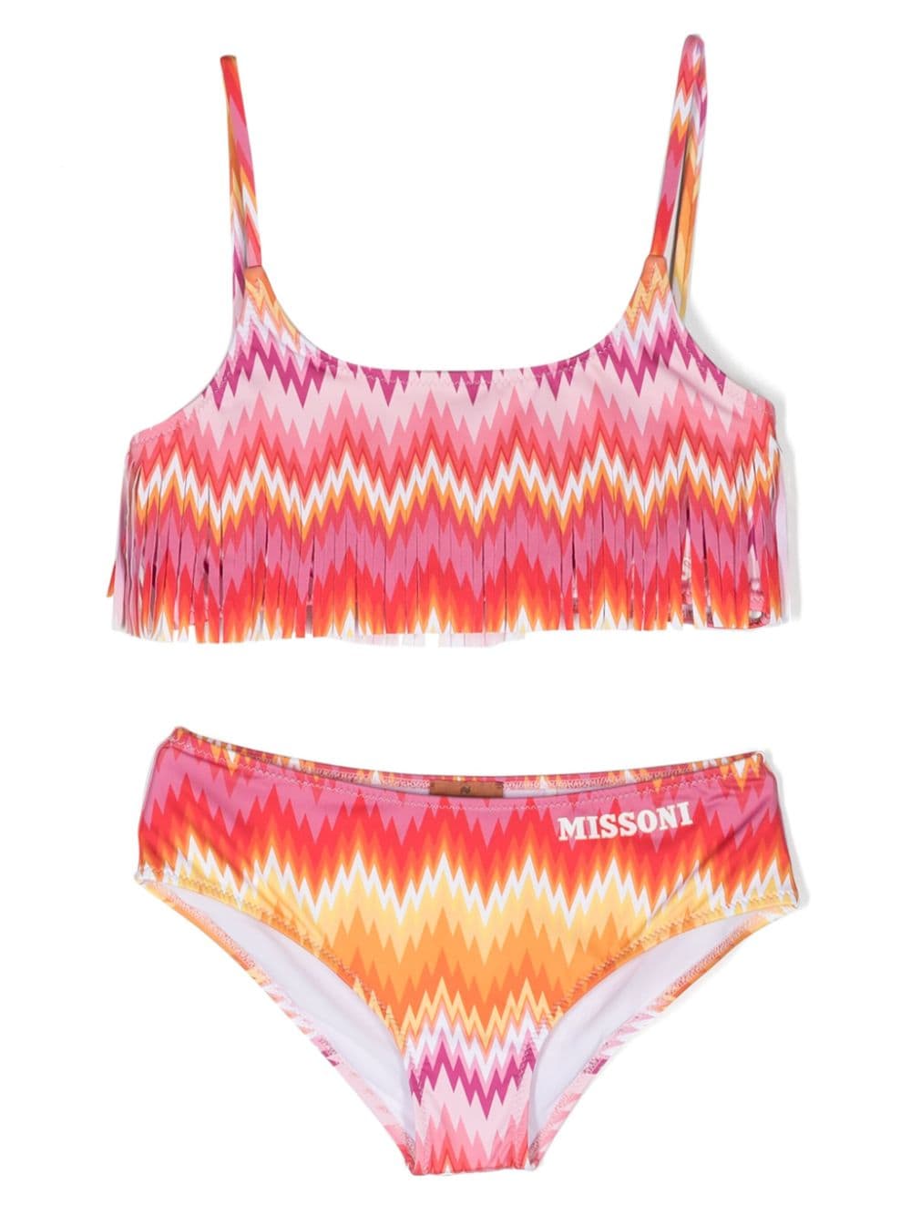 Missoni Kids Bikini mit Zickzackmuster - Orange von Missoni Kids