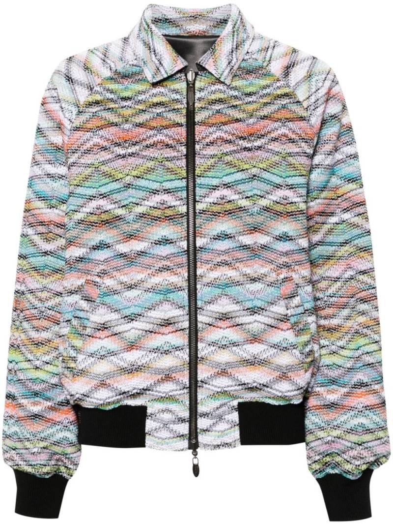 Missoni Wendbare Bomberjacke mit Zickzackmuster - Schwarz von Missoni