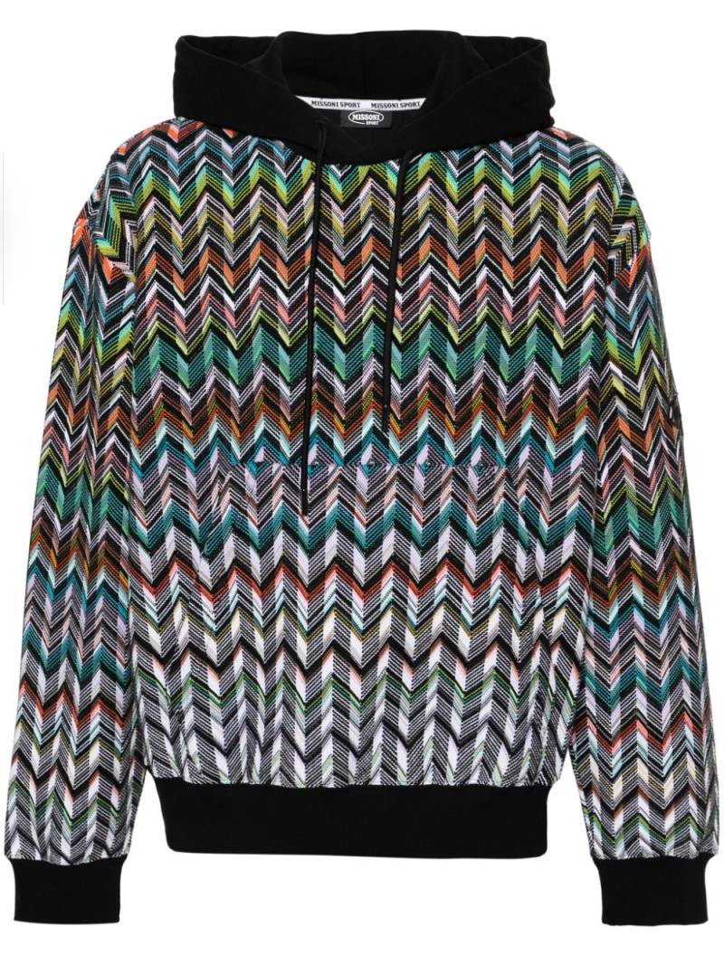 Missoni Hoodie mit Zickzackmuster - Schwarz von Missoni