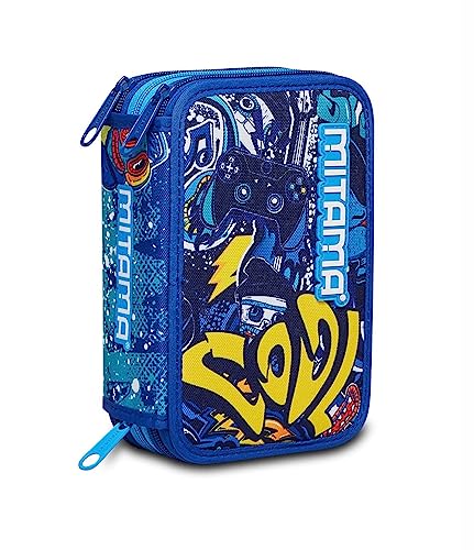 Mitama ASTUCCIO 3 Zip, Kinder und Jungen 3 Reissverschluss-ETUI, Blau, Taglia Unica - von Mitama