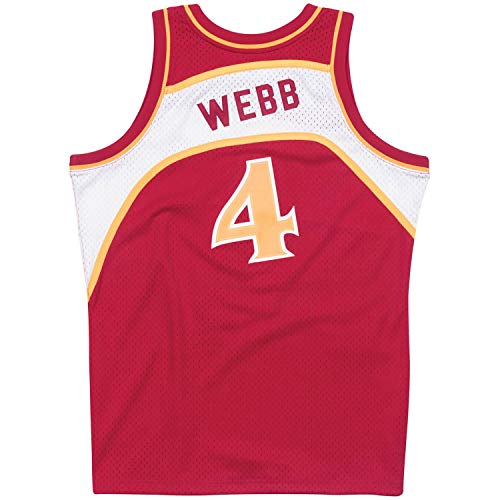 Mitchell & Ness Spud Webb #4 Atlanta Hawks 1986-87 Swingman NBA Trikot Rot von Mitchell & Ness