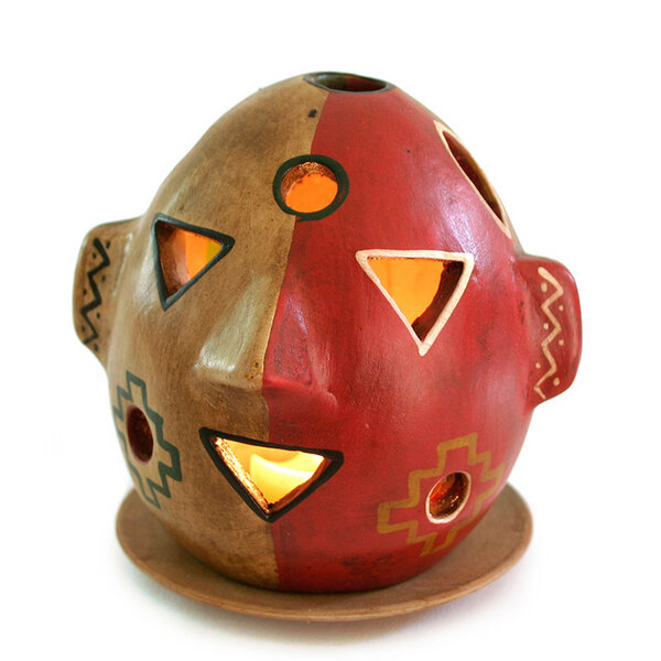 Mitienda Shop Windlicht aus Keramik "Maske" von Mitienda Shop