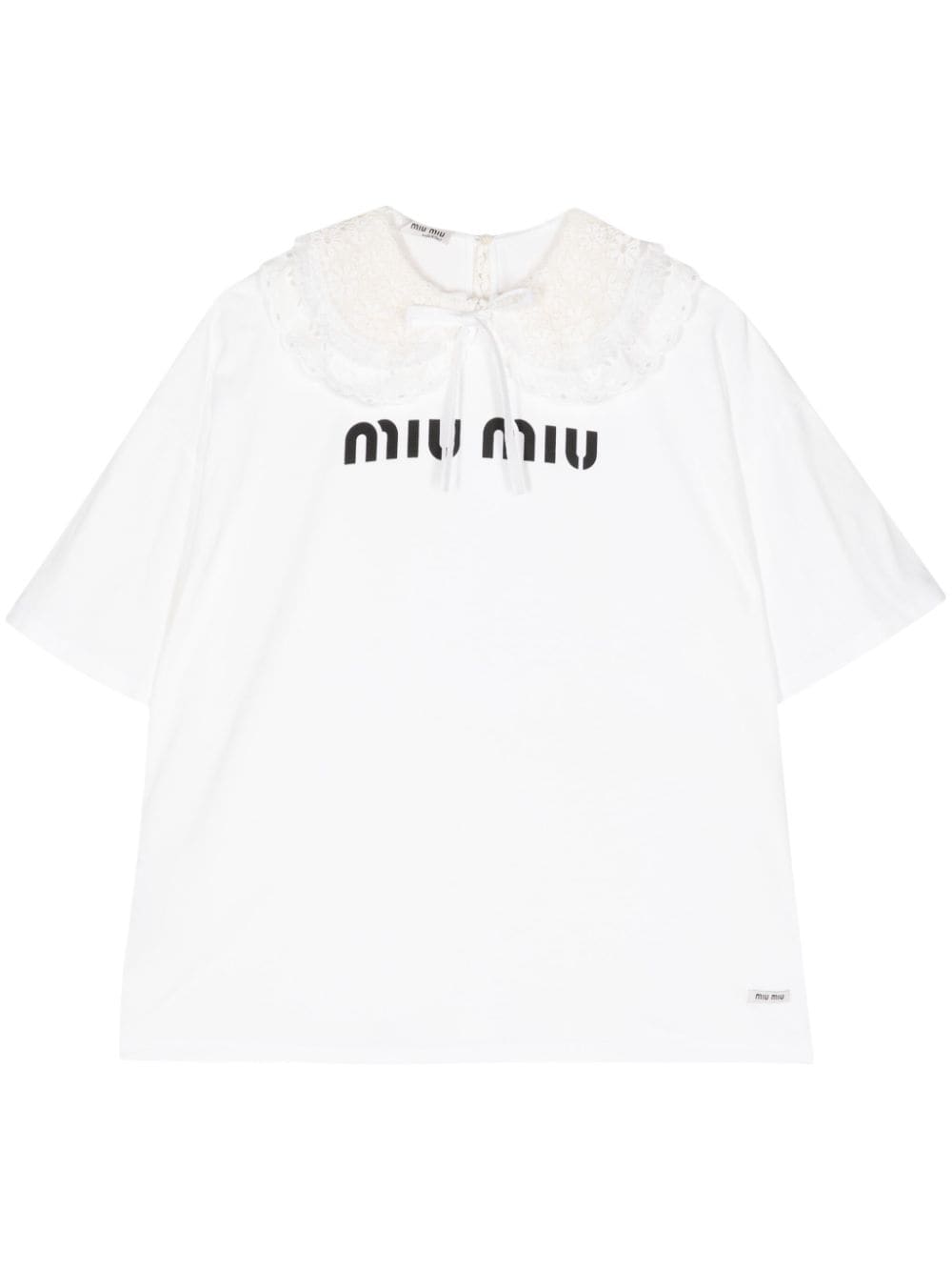 Miu Miu Pre-Owned T-Shirt mit Latzkragen - Weiß von Miu Miu Pre-Owned