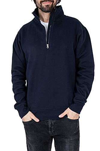 Mivaro Herren Troyer, Pullover mit 1/4 Reißverschluss, hoher Kragen, ohne Kapuze, Größe:3XL, Farbe:Dunkelblau Mivaro Herren Troyer, Pullover mit 1/4 Reißverschluss, hoher Kragen, ohne Kapuze, Größe:3XL, Farbe:Dunkelblau von Mivaro